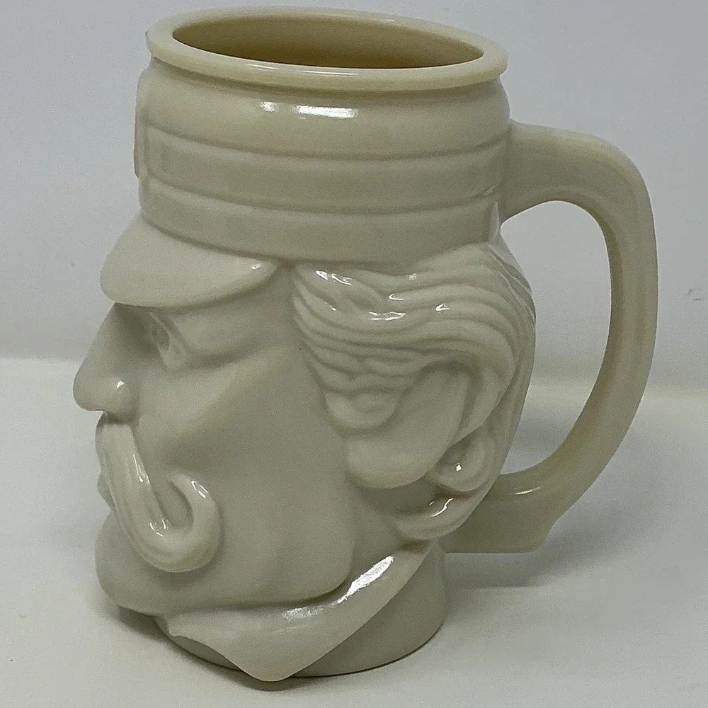 AVON Vintage Colonial Soldier Face Mustache Man Stein Military Guard Head 
